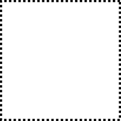 Obraz premium Dashed line basic geometric shapes. Dashed outline of circle, oval, square, triangle and star. Icon of cut frame. Vector illustration