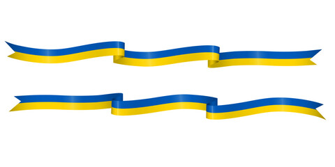 flag ribbon with colors of ukraine for independence day celebration decoration