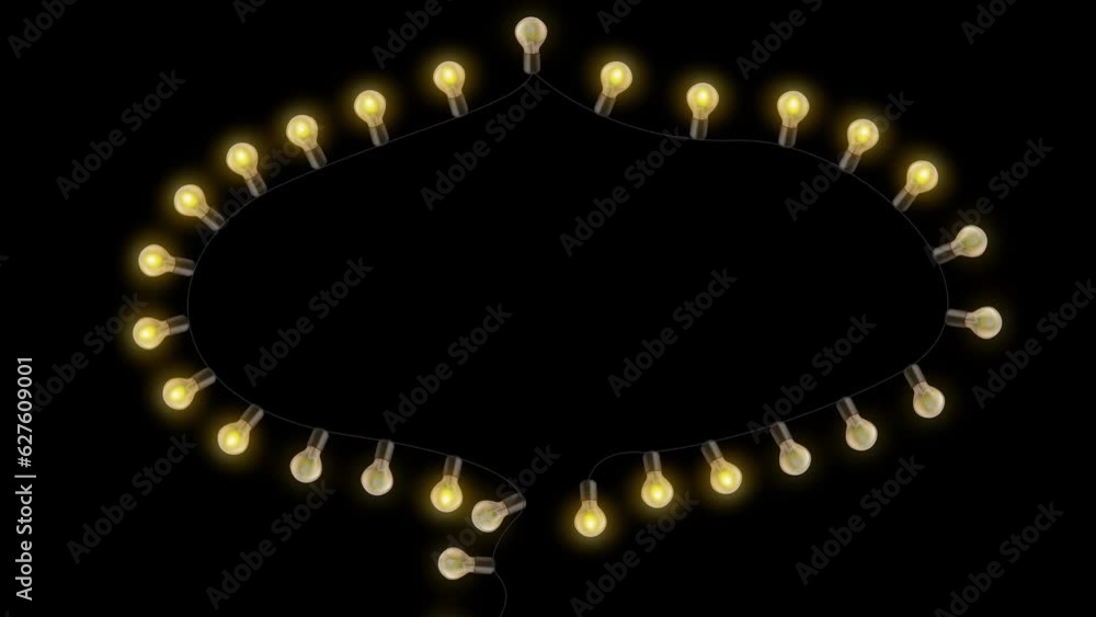 Poster christmas frame and border copy space bulb light shine sparkles particles in circle frame on black b