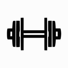 dumbbell vector isolated on white background