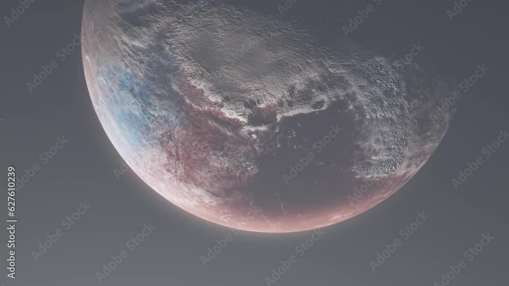 Wall mural cinematic view of dwarf planet pluto in outer solar system