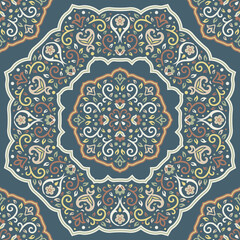 The traditional stylized Turkish motifs oriental style seamless pattern