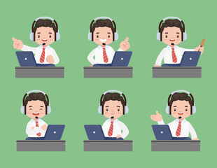 Call center and customer service character