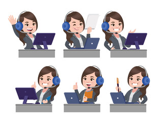 Call center and customer service character