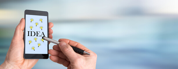 Idea concept on a smartphone