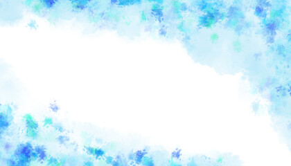 Beautiful blue watercolor backgrounds splash, use for wedding backdrop, card, mother day backdrop.