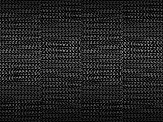 Black metal texture steel background. Luxurious 3d ornament. Perforated metal sheet.
