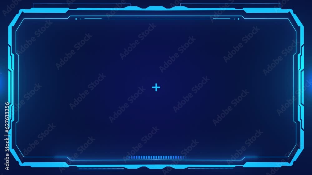 Poster hud template. frame hud element. futuristic viewfinder of future. interface data display screen. art