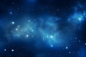night sky with stars blue abstract background, AI generate