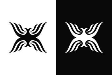 Abstract concept black and white color. Suitable for symbol, logo, company, brand name, icon, luxury, elegant, premium logo and many more.