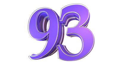 Purple  design 3d number 93