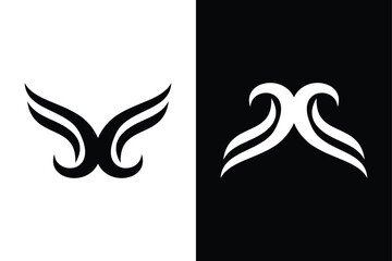 Fototapeta premium Abstract concept black and white color. Suitable for symbol, logo, company, brand name, icon, luxury, elegant, premium logo and many more.