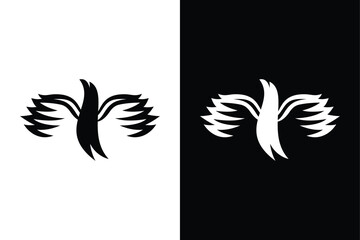 Obraz premium Abstract concept black and white color. Suitable for symbol, logo, company, brand name, icon, luxury, elegant, premium logo and many more.