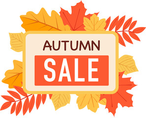 Autumn Leaves Sale Badge