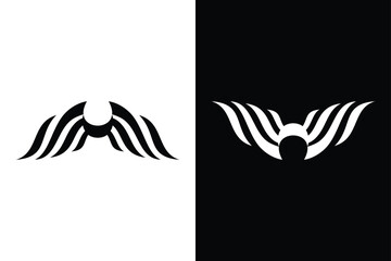 Abstract concept black and white color. Suitable for symbol, logo, company, brand name, icon, luxury, elegant, premium logo and many more.