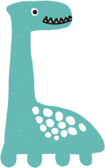 Dinosaur Cartoon Hand drawn Illustration.
