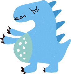 Dinosaur Cartoon Hand drawn Illustration.