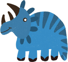 Dinosaur Cartoon Hand drawn Illustration.