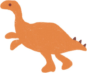 Dinosaur Cartoon Hand drawn Illustration.