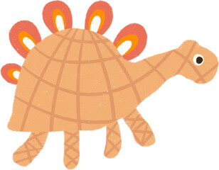 Dinosaur Cartoon Hand drawn Illustration.