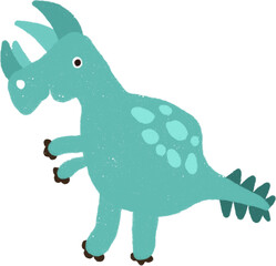 Dinosaur Cartoon Hand drawn Illustration.