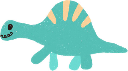 Dinosaur Cartoon Hand drawn Illustration.