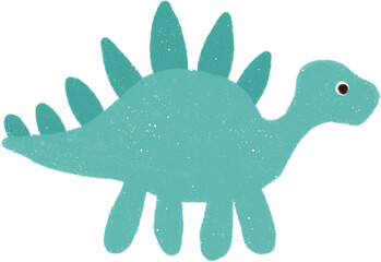 Dinosaur Cartoon Hand drawn Illustration.