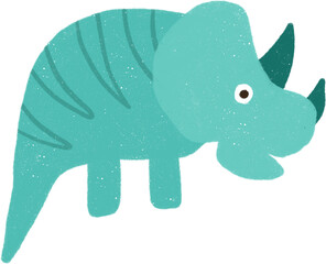 Dinosaur Cartoon Hand drawn Illustration.