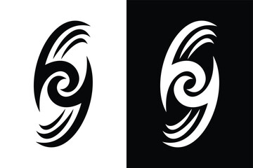 Abstract concept black and white color. Suitable for symbol, logo, company, brand name, icon, luxury, elegant, premium logo and many more.