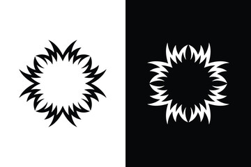 Abstract concept black and white color. Suitable for symbol, logo, company, brand name, icon, luxury, elegant, premium logo and many more.