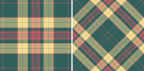 Seamless textile background of fabric tartan vector with a pattern texture plaid check.