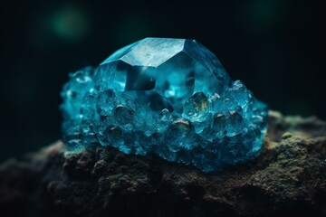 a mineral with a blue hue. Generative AI