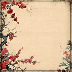 blossom background vintage,Japanese style