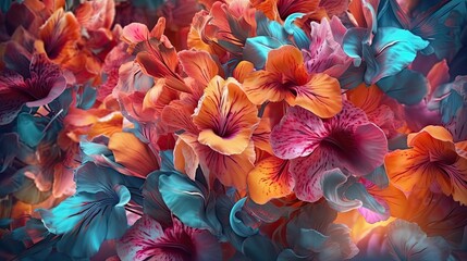 Snapdragon flowers in floral spring background. Generative AI