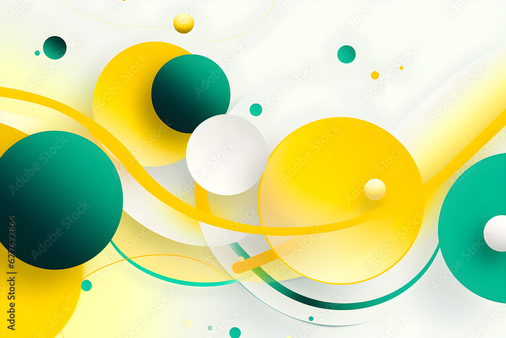 Aufkleber abstract colorful background with circles design, ai generate