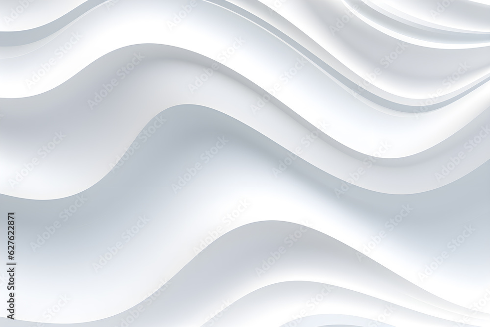 Poster abstract wavy white background wave pattern design, ai generate