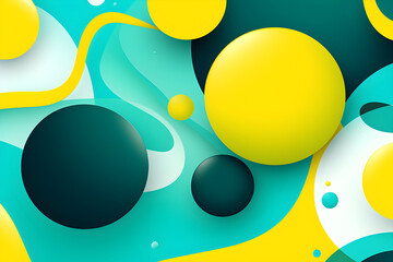abstract colorful background with circles design, AI generate