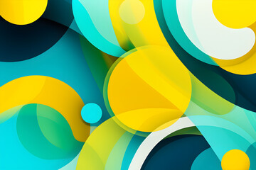 abstract colorful background with circles design, AI generate