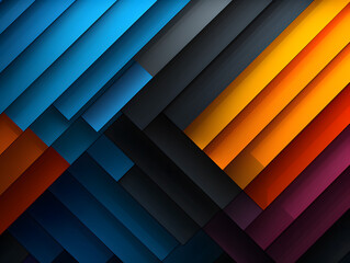 Obraz premium Background - tech style with rainbow colors and black elements, abstract, flat design, minimalistic, illustration. - Generative AI