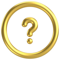Question mark sign. 3D illustration.