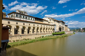 Florence, Italy - June 28, 2023: Florence, Italy on the Arno River