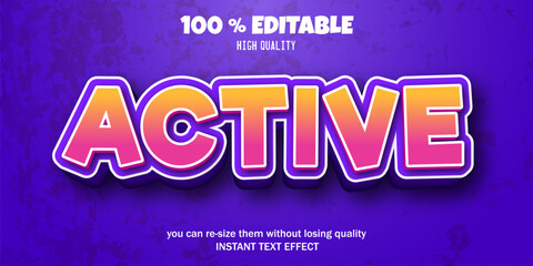 Active  text effect