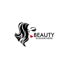 Beauty logo salon and hair treatment logo design, Beauty woman fashion logo template