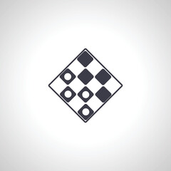 Checkers game icon. Checkers icon