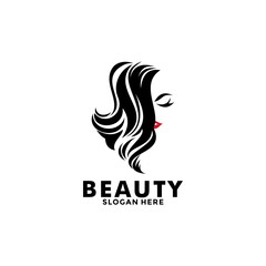 Beauty logo salon and hair treatment logo design, Beauty woman fashion logo template