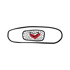 Doodle patch with heart. World AIDS Day. Valentine is Day