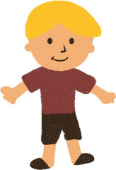 Boy Cartoon Hand drawn Illustration