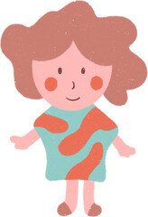 Girl Cartoon Hand drawn Illustration