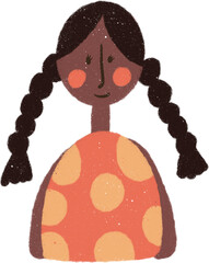 Girl Cartoon Hand drawn Illustration