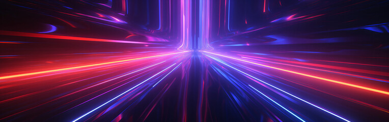Obraz premium modern backdrop with neon rays with modern black background and futuristic and modern style